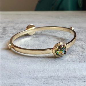 Gold Glitter Bangle Bracelet